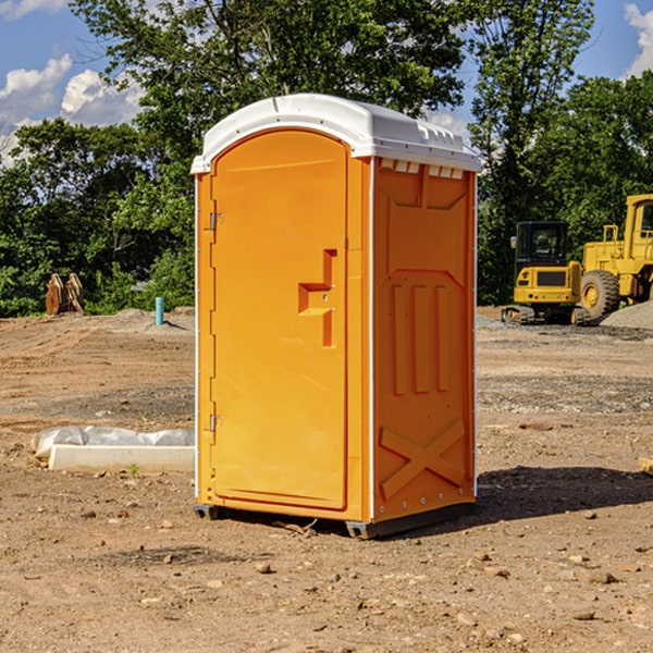 how often are the porta potties cleaned and serviced during a rental period in White Hall